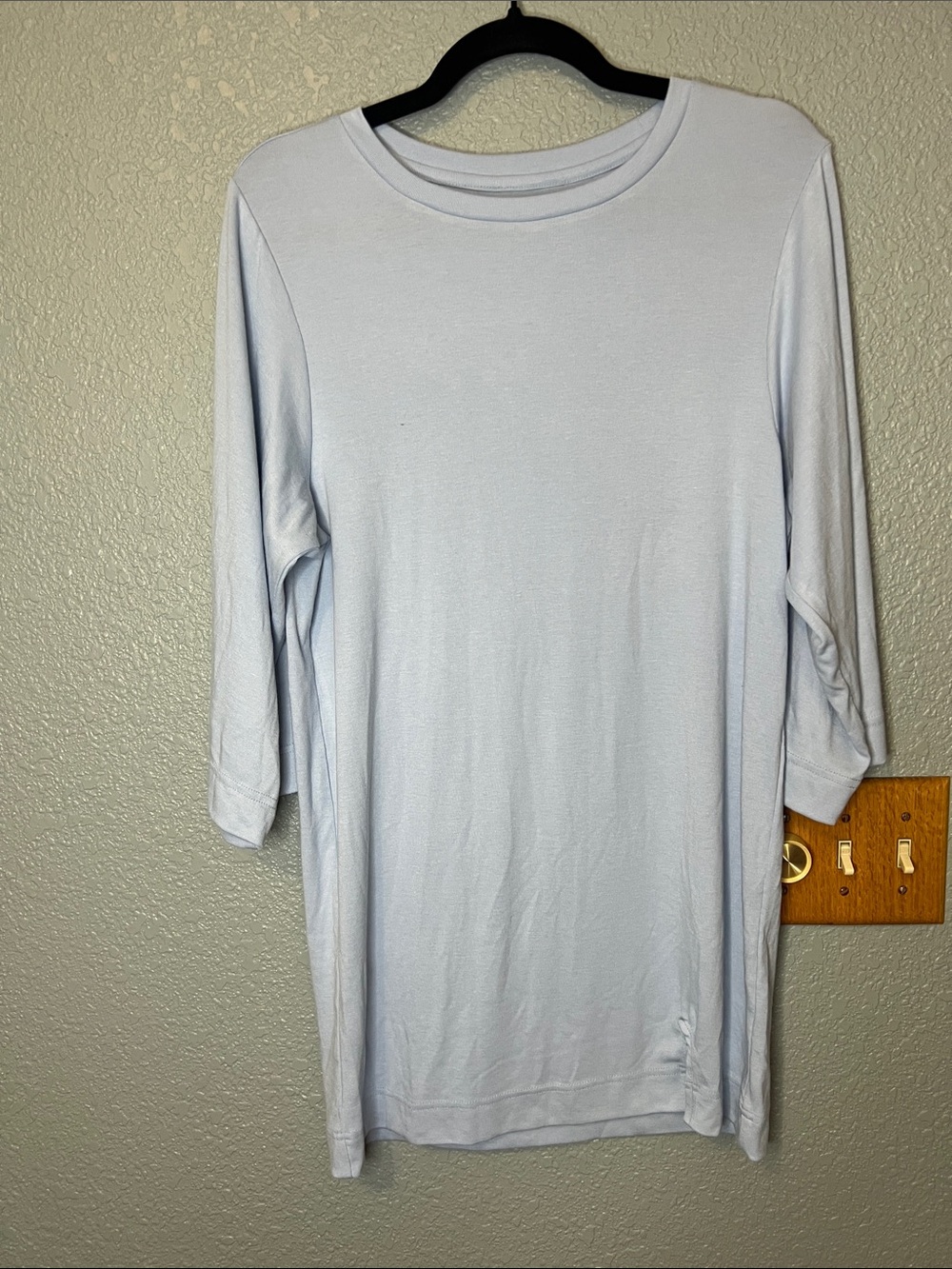 FREE PEOPLE Free-Est T-Shirt Dress Size Small 3/4 Sleeve Light Blue